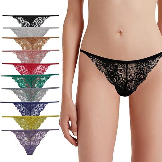 4-Pack Lace G-Strings for Everyday Luxury - Purely Femme