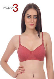 Soft & Cozy Cotton Bra-Pk Of 3 - Purely Femme