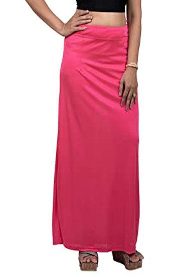 Ladies Glossy silk saree's Pink Petticoat - Purely Femme