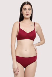 Lightly Padded Bra & Soft Cotton Panty Set - Purely Femme