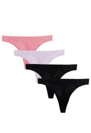 Sexy Lace thong panties pack of 4 - Purely Femme