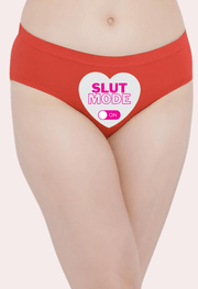 Heart-themed ‘Slut Mode On’ text Custom Panty - Purely Femme