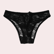 2 Pack Sexy Floral Lace Crotchless panty - Purely Femme