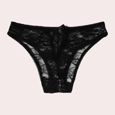 2 Pack Sexy Floral Lace Crotchless panty - Purely Femme