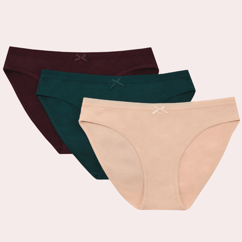 Ultra Comfort Cotton Panties 3 Piece Lot - Purely Femme