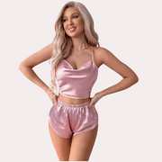 "Purely Femme" Luxury Silk Camisole & Shorts Set