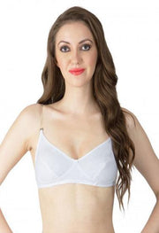 Classic White Transparent Strap Bra - Purely Femme