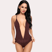 "Purely Femme" Chic and Comfy Sheer Nightwear Bodysuit