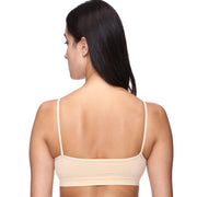 "Comfort" Beige Thin Straps Sports Bra.