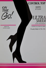 Purely Femme (ON THE GO!) Ultra Sheer Queen Off Black Pantyhose - Purely Femme