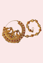 Kumauni Guloband with Nath & Mangtika – Bridal Gold Jewelry Set - Purely Femme