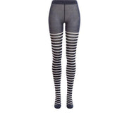 CARON CANNA CANNA grey striped fitness tights - Purely Femme