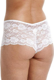 White Lace French Knicker Boxer Boyshorts Brief - Purely Femme