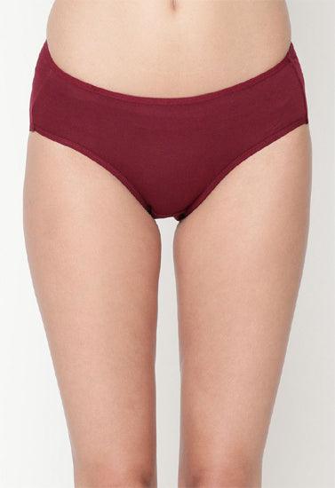 Comfy Purely Femme Women's Best Fitting Plus Size Maroon Cotton Panties(Pkt of 2) - Purely Femme