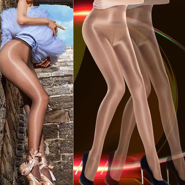 Women's Beige Shiny 20 D Pantyhose - Purely Femme