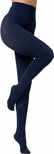 Women's Navy Blue Opaque Tights - Purely Femme