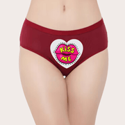 Kiss Me" Printed Panty For Her.