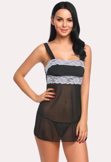 "Purely Femme" Mesh and Lace Women's Babydoll.