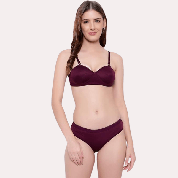 Padded Non-Wired Push-Up Bra Panty Set - Purely Femme