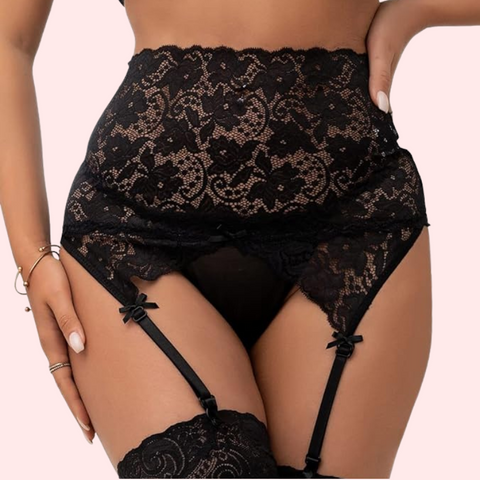 Elegant Lace Garter Belt with Adjustable Straps