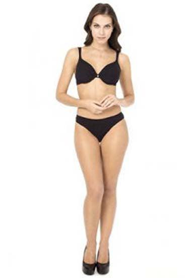 Stylish Seamless Black Push Up Bra Bikini Bottom - Purely Femme