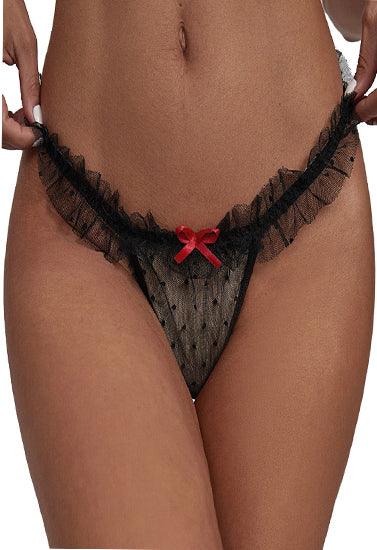 Womens Hot Trim Lattice Straps G-string Underwear - Purely Femme