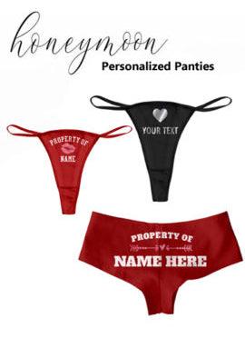 Honeymoon Personalized Panties Pack - Purely Femme