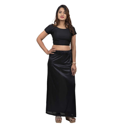 Indian Saree Satin Solid Fabric Petticoats Skirt For Her - Purely Femme