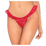 2 pack Sexy Lace Ruffled Thong Panties - Purely Femme