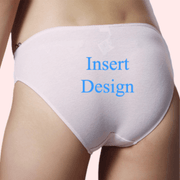 Insert Design- Customize Mid Rise Cotton Bikini Panty - Purely Femme