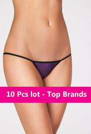 Wholesale Lot Of - 10 Pc. G-String Panties - Purely Femme