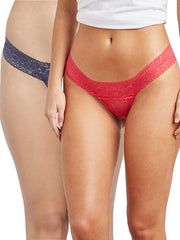 2-Pack Women's Fashionable Thong Panties - Purely Femme