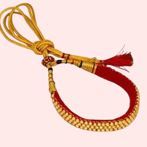 Gold Plated Kumauni Necklace with Pochi Set - Purely Femme