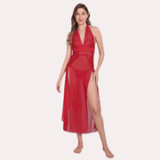 Graceful Long Sheer Nightdress for Women - Purely Femme