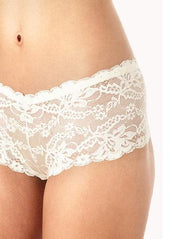 Purely Femme Sexy White Floral Lace Boyleg Panty - Purely Femme