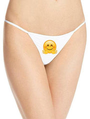 Customized Emoji Print Cotton String Thong Panty - Purely Femme