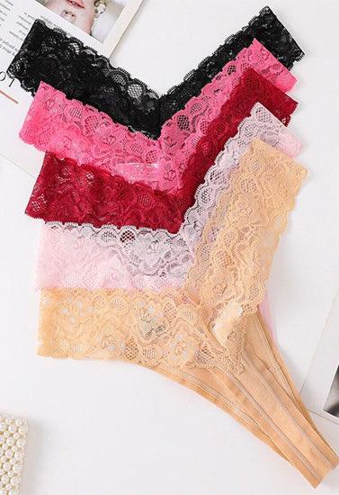 Beautiful Seamless Lace Panties Pack (of 5) - Purely Femme