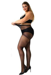 Plus size pantyhose sheer shine - Purely Femme