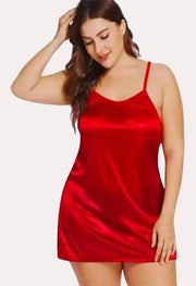 "Purely Femme" Alluring one-piece satin sleepwear.