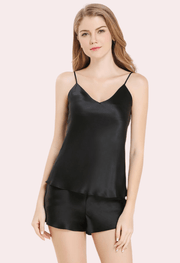 Sexy Silk Cami and Shorts Sleepwear Set - Purely Femme